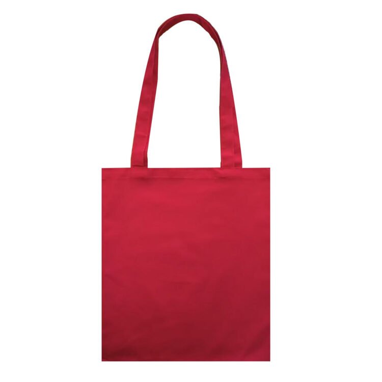 Еко сумка із саржі червона